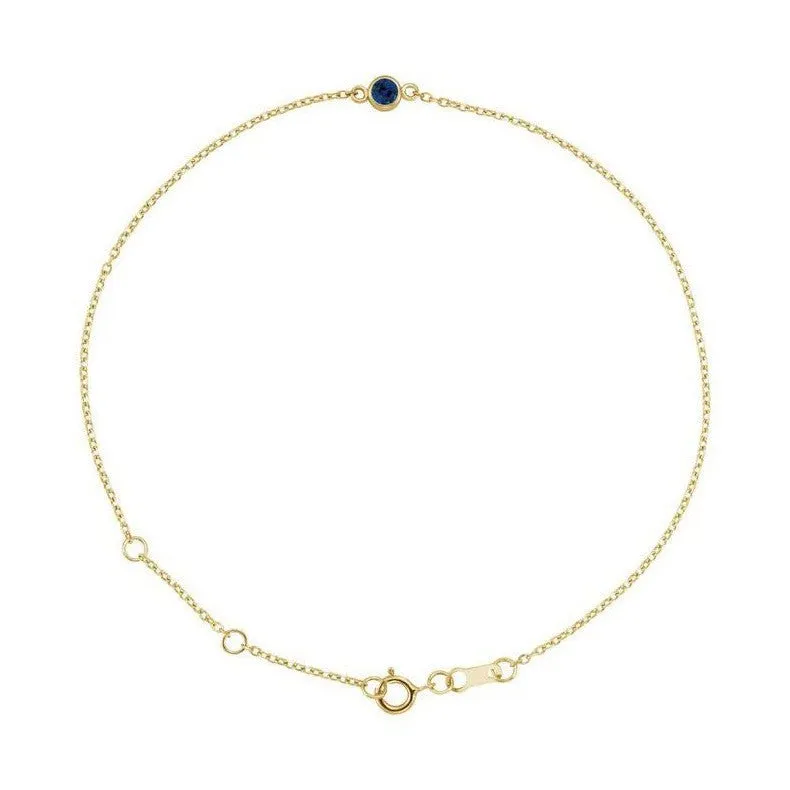 Bezel-set Birthstone Bracelet