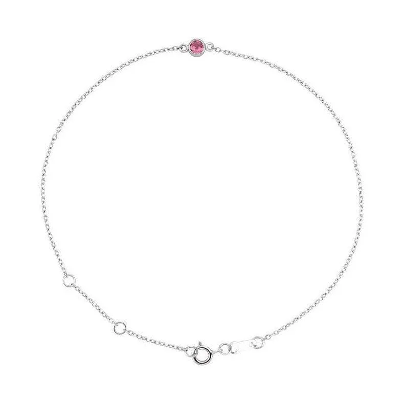 Bezel-set Birthstone Bracelet