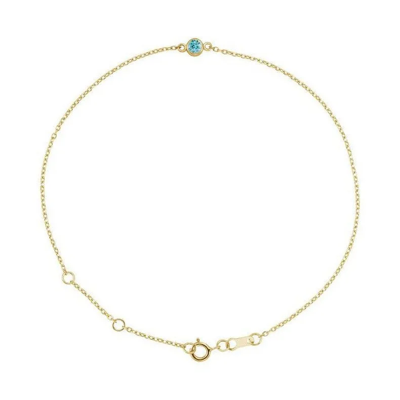 Bezel-set Birthstone Bracelet
