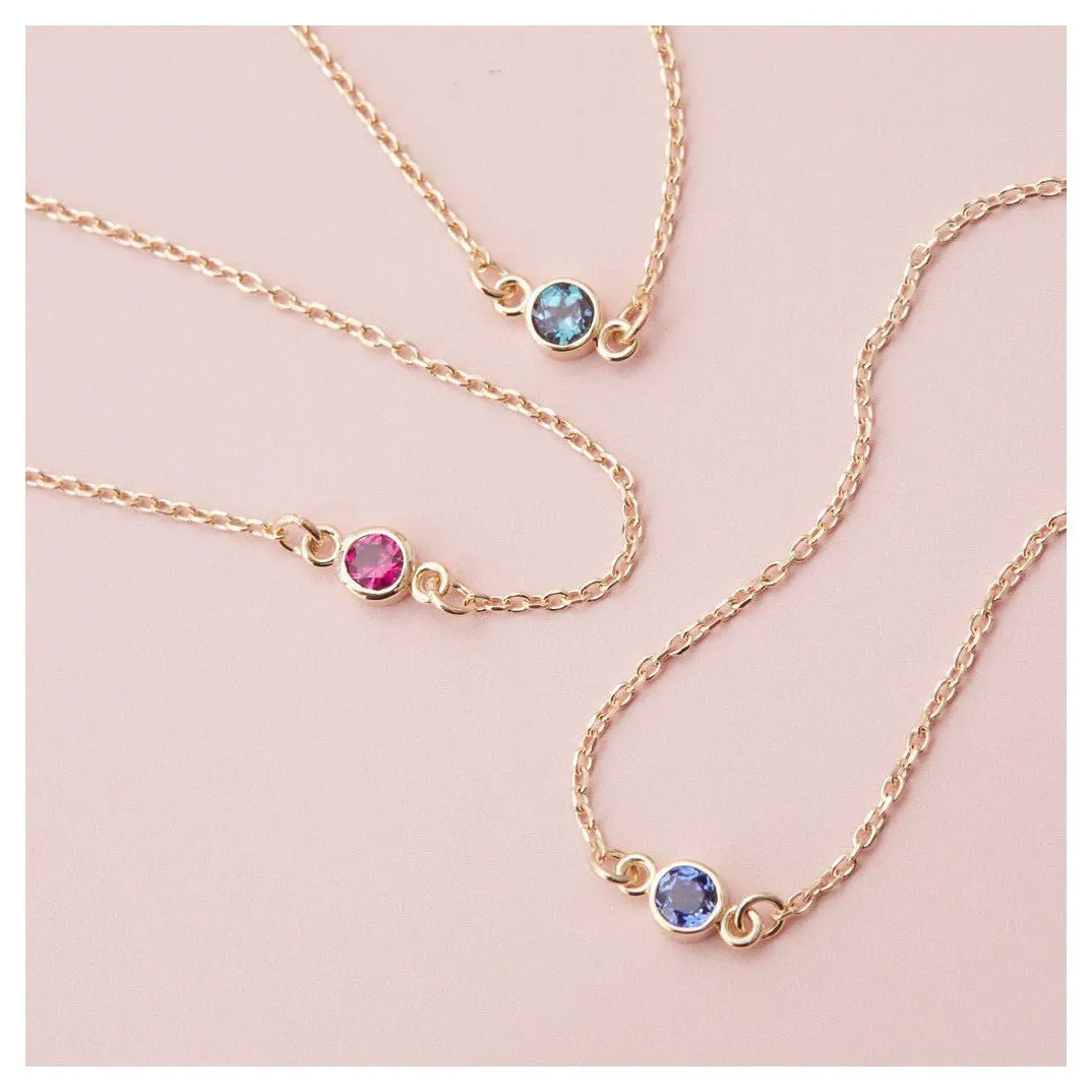 Bezel-set Birthstone Bracelet