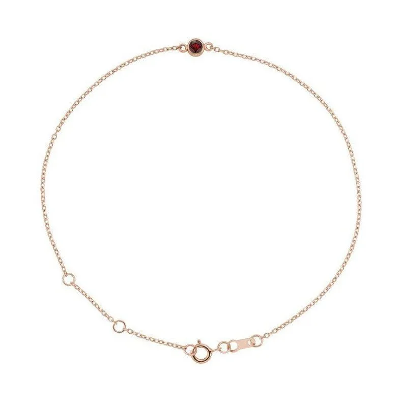 Bezel-set Birthstone Bracelet
