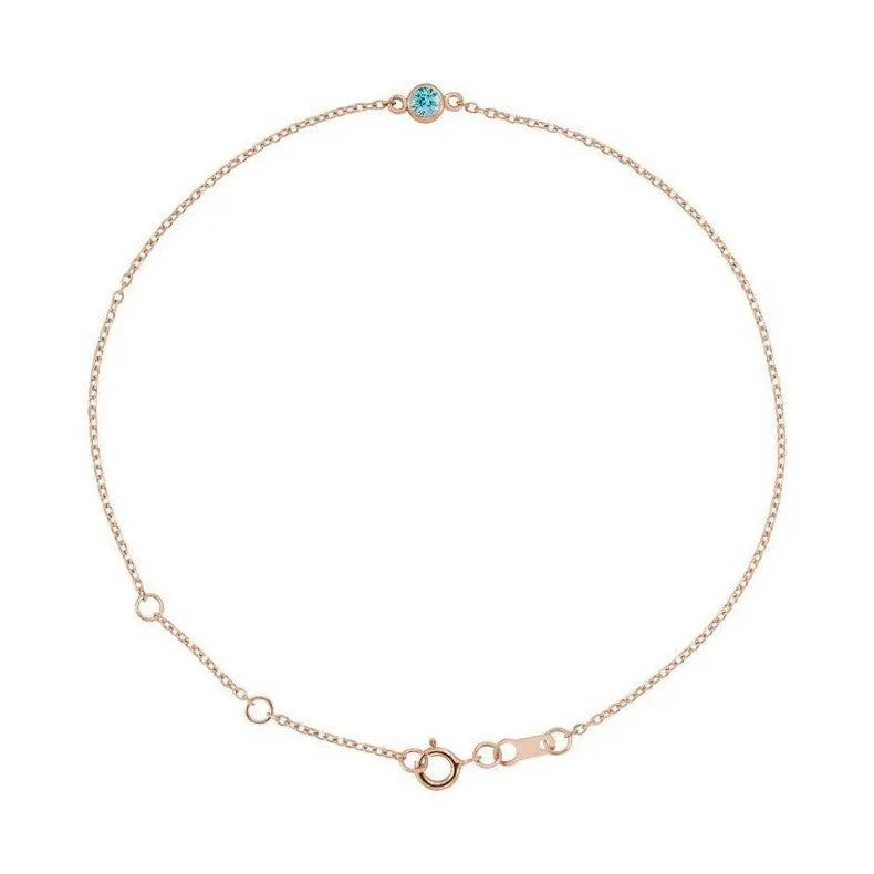 Bezel-set Birthstone Bracelet