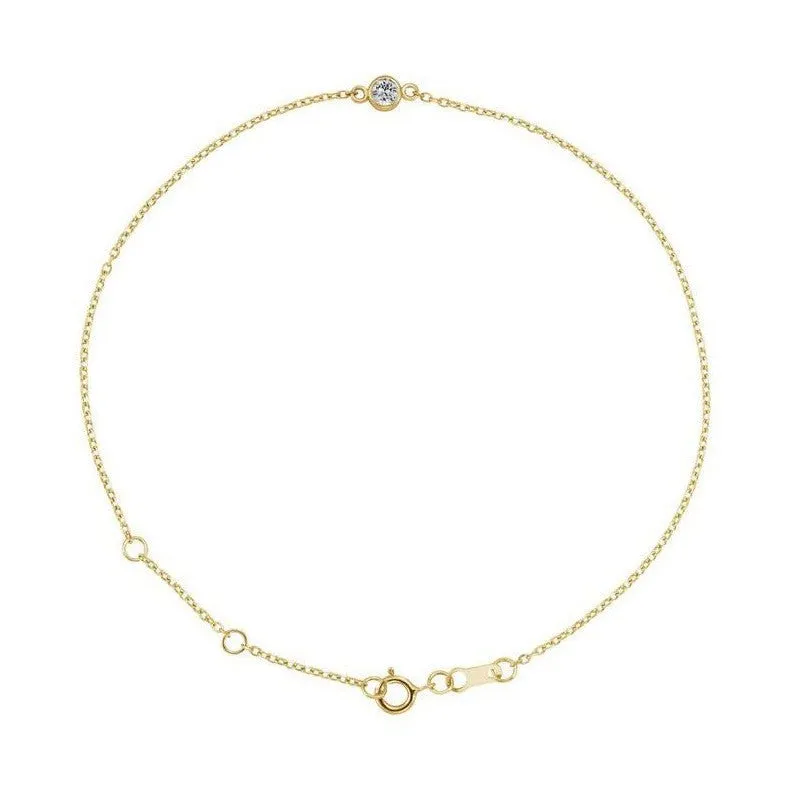 Bezel-set Birthstone Bracelet