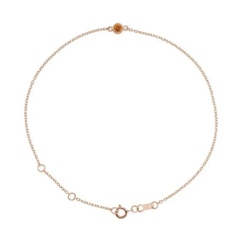 Bezel-set Birthstone Bracelet