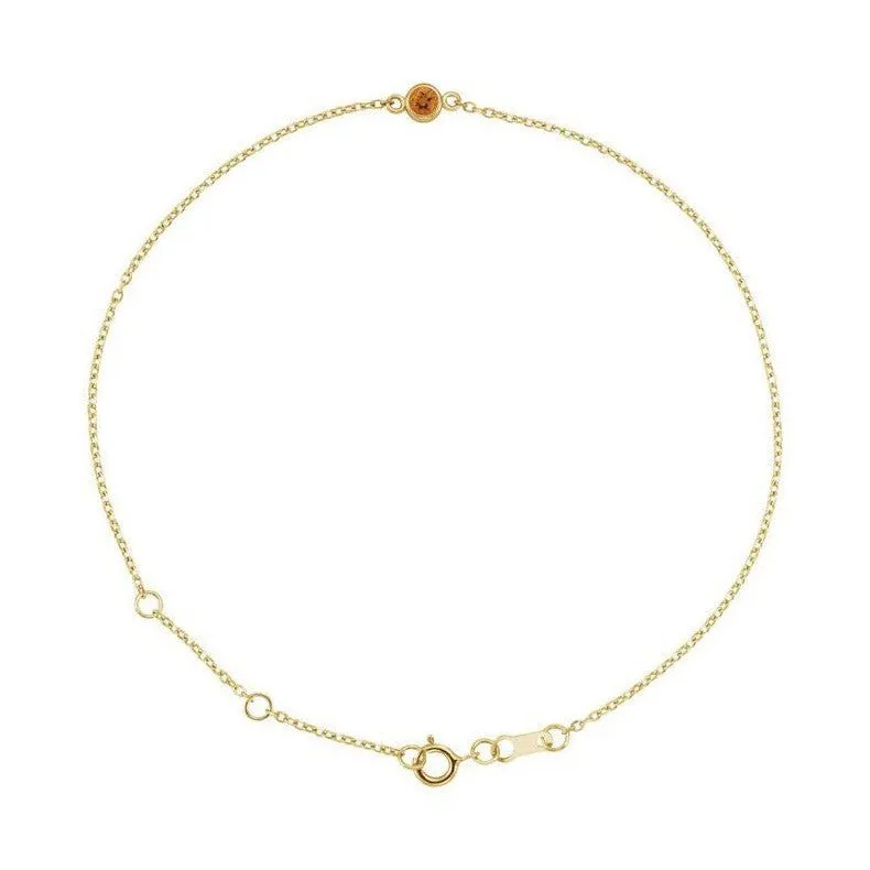 Bezel-set Birthstone Bracelet