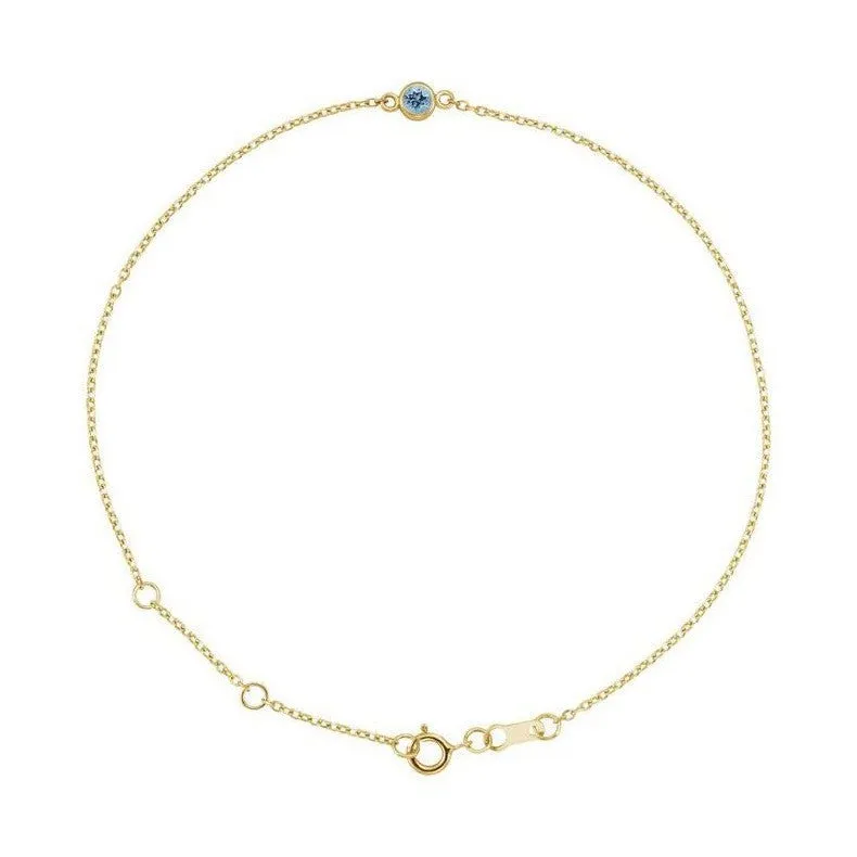 Bezel-set Birthstone Bracelet