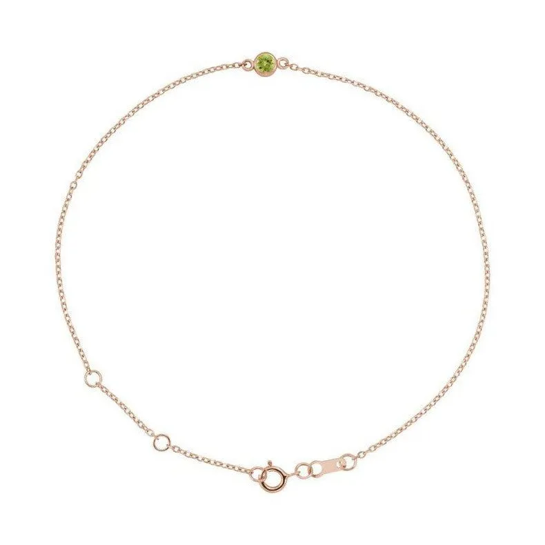 Bezel-set Birthstone Bracelet