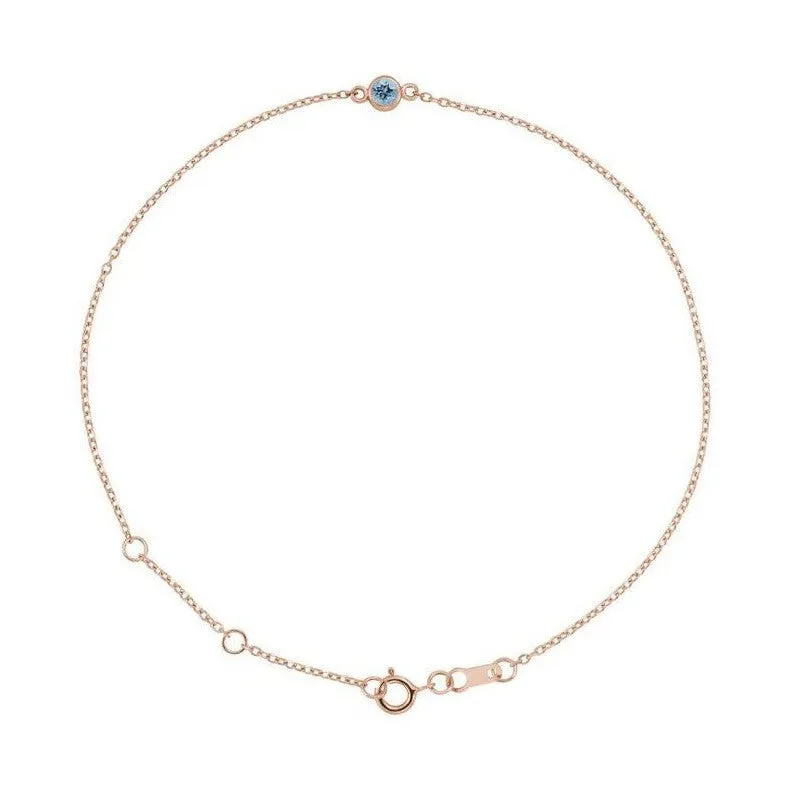 Bezel-set Birthstone Bracelet