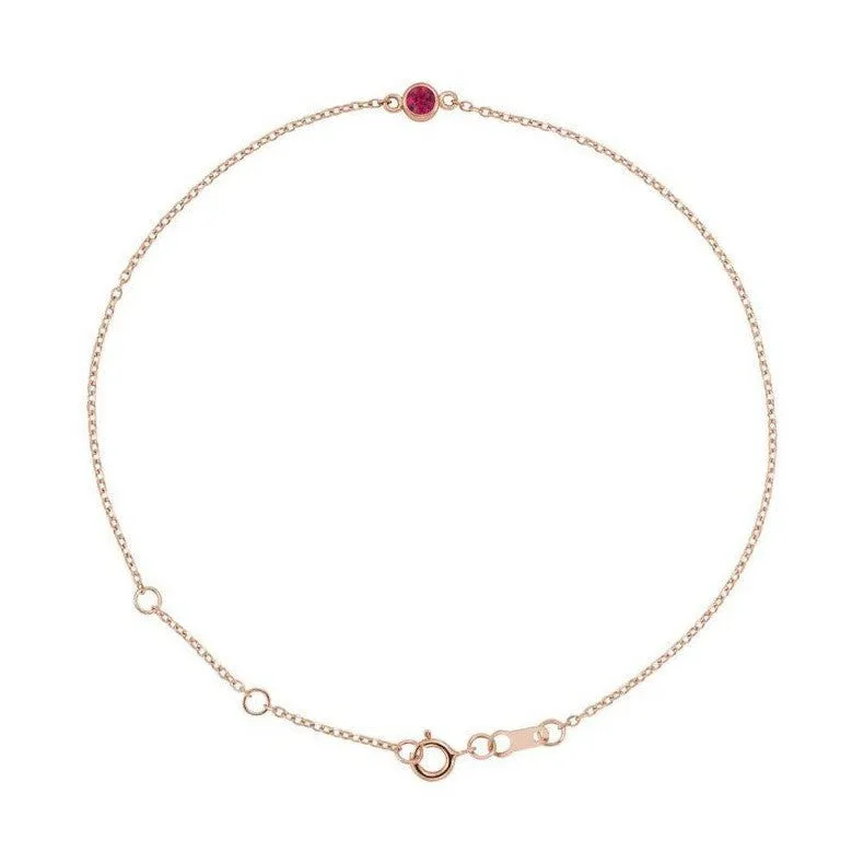 Bezel-set Birthstone Bracelet
