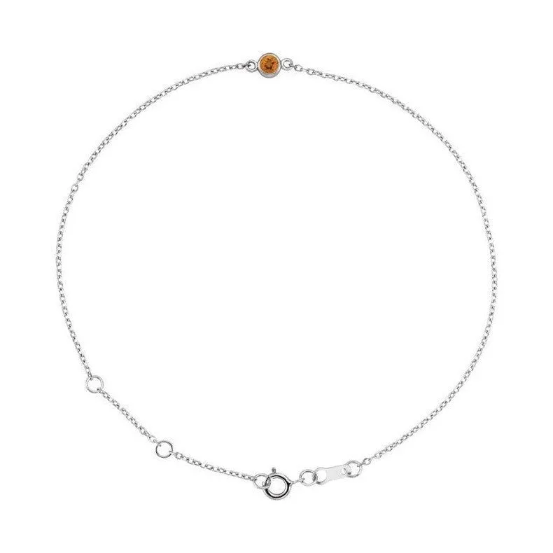 Bezel-set Birthstone Bracelet