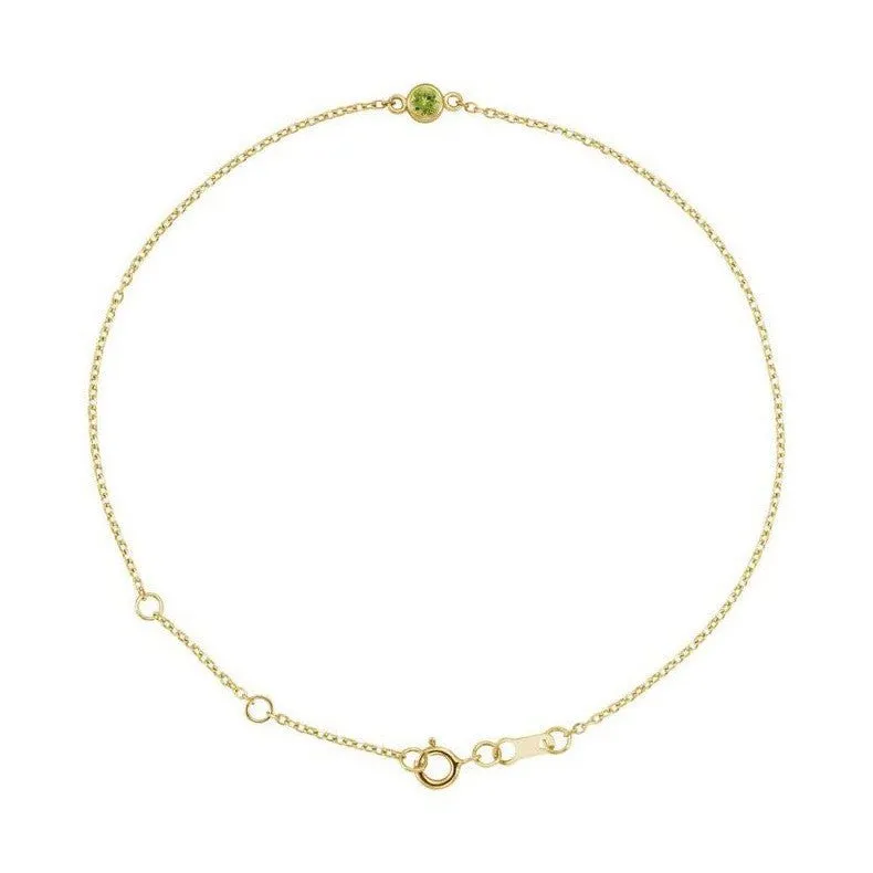 Bezel-set Birthstone Bracelet