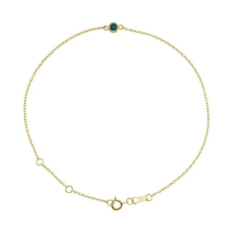 Bezel-set Birthstone Bracelet