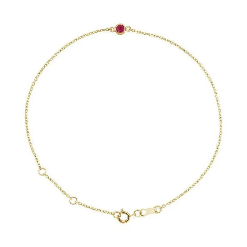 Bezel-set Birthstone Bracelet