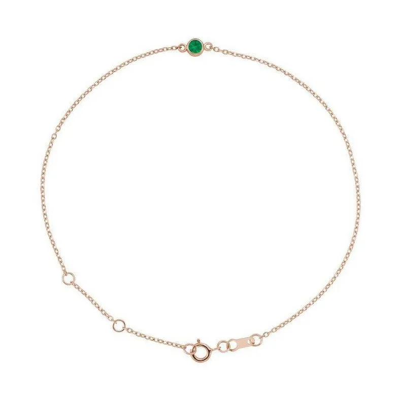Bezel-set Birthstone Bracelet