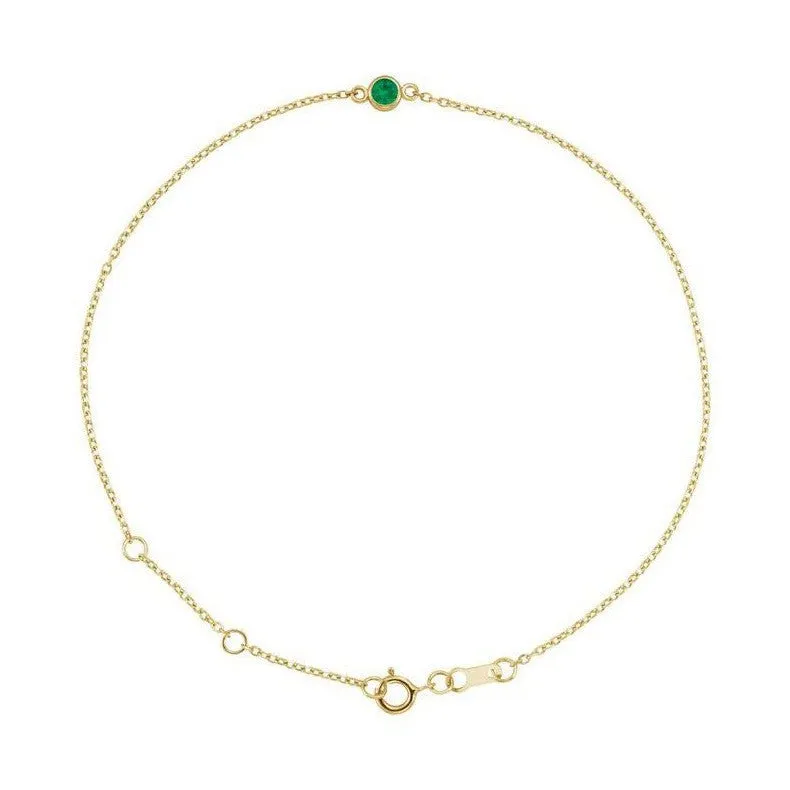 Bezel-set Birthstone Bracelet