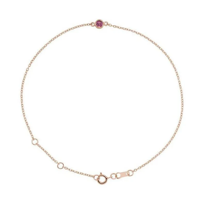 Bezel-set Birthstone Bracelet