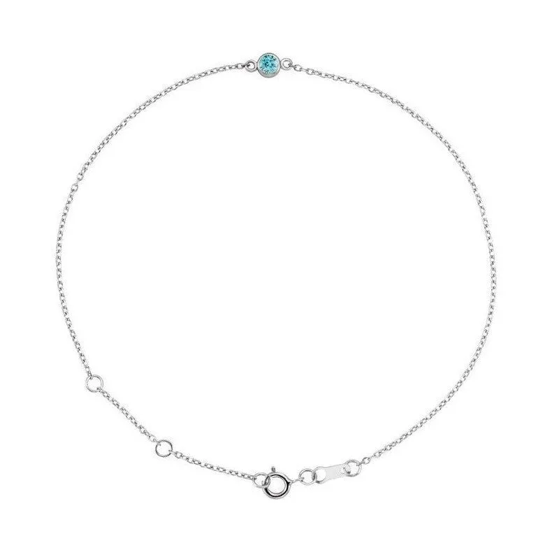 Bezel-set Birthstone Bracelet