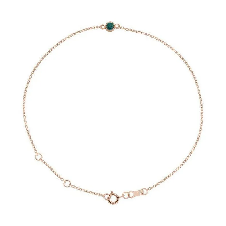 Bezel-set Birthstone Bracelet