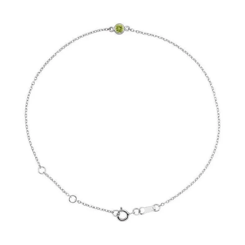 Bezel-set Birthstone Bracelet