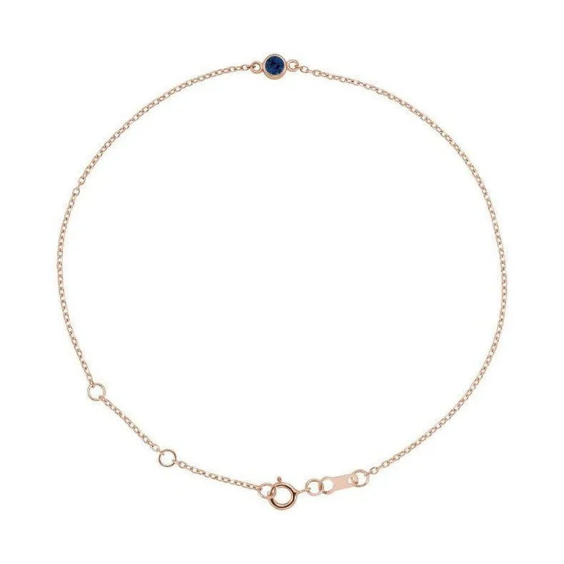 Bezel-set Birthstone Bracelet