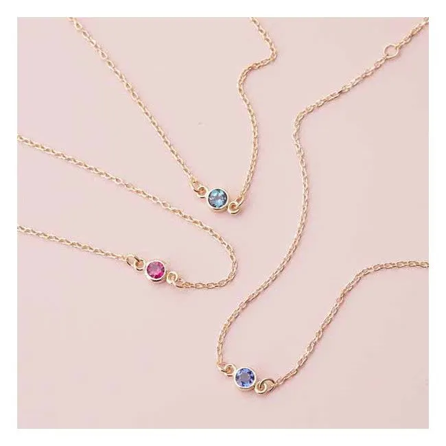 Bezel-set Birthstone Bracelet