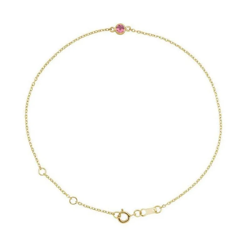 Bezel-set Birthstone Bracelet