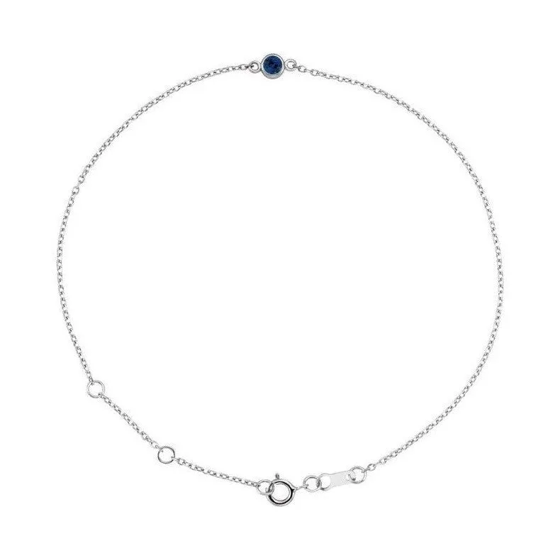 Bezel-set Birthstone Bracelet