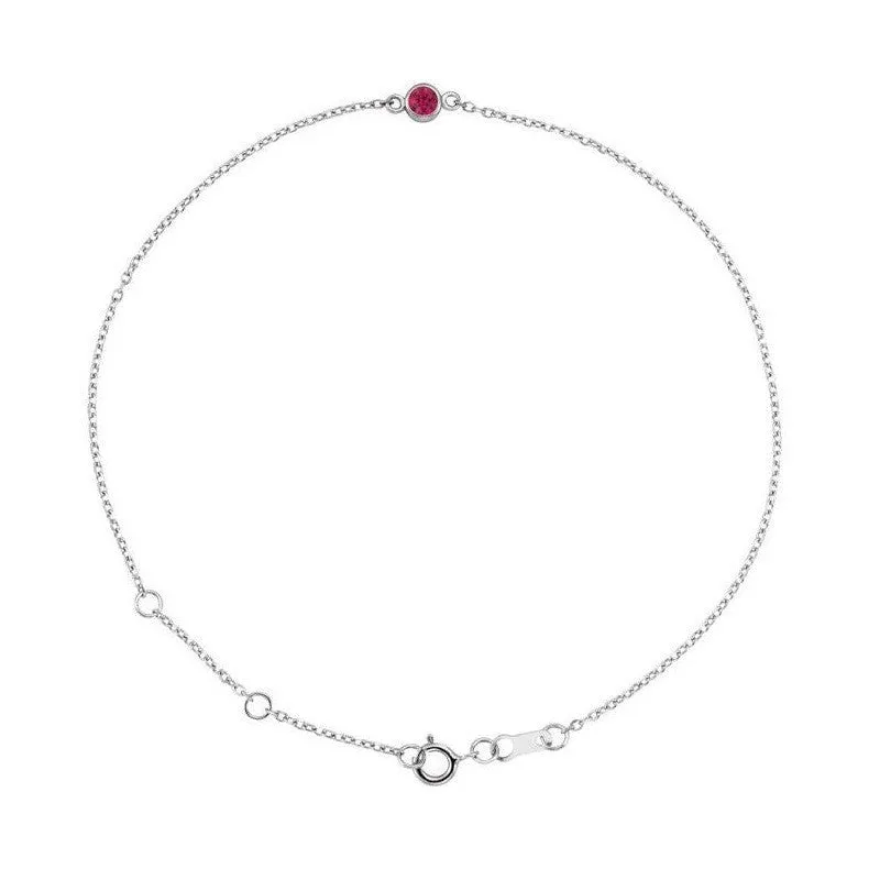 Bezel-set Birthstone Bracelet