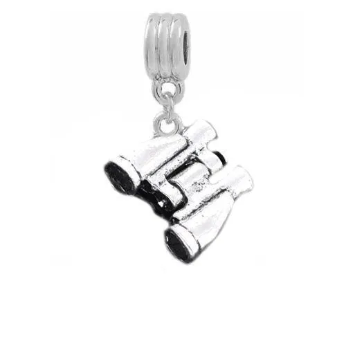 Binocular European Bead Compatible for Most European Snake Chain Bracelet