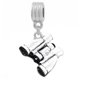 Binocular European Bead Compatible for Most European Snake Chain Bracelet