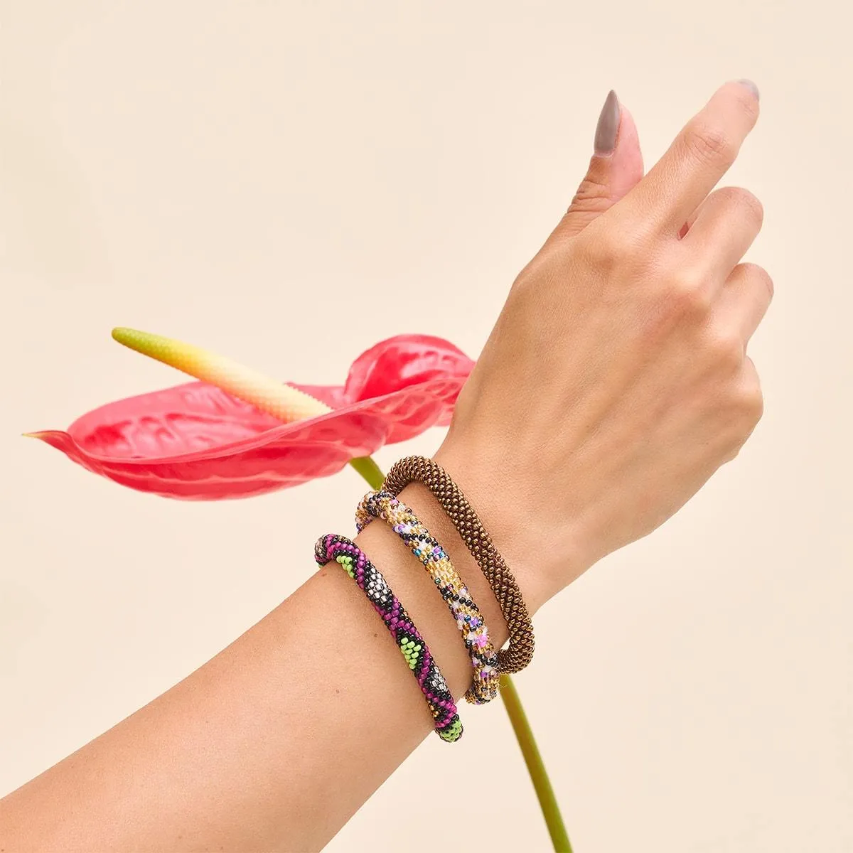 Bird of Paradise | Himalayan Glass Bead Bracelet