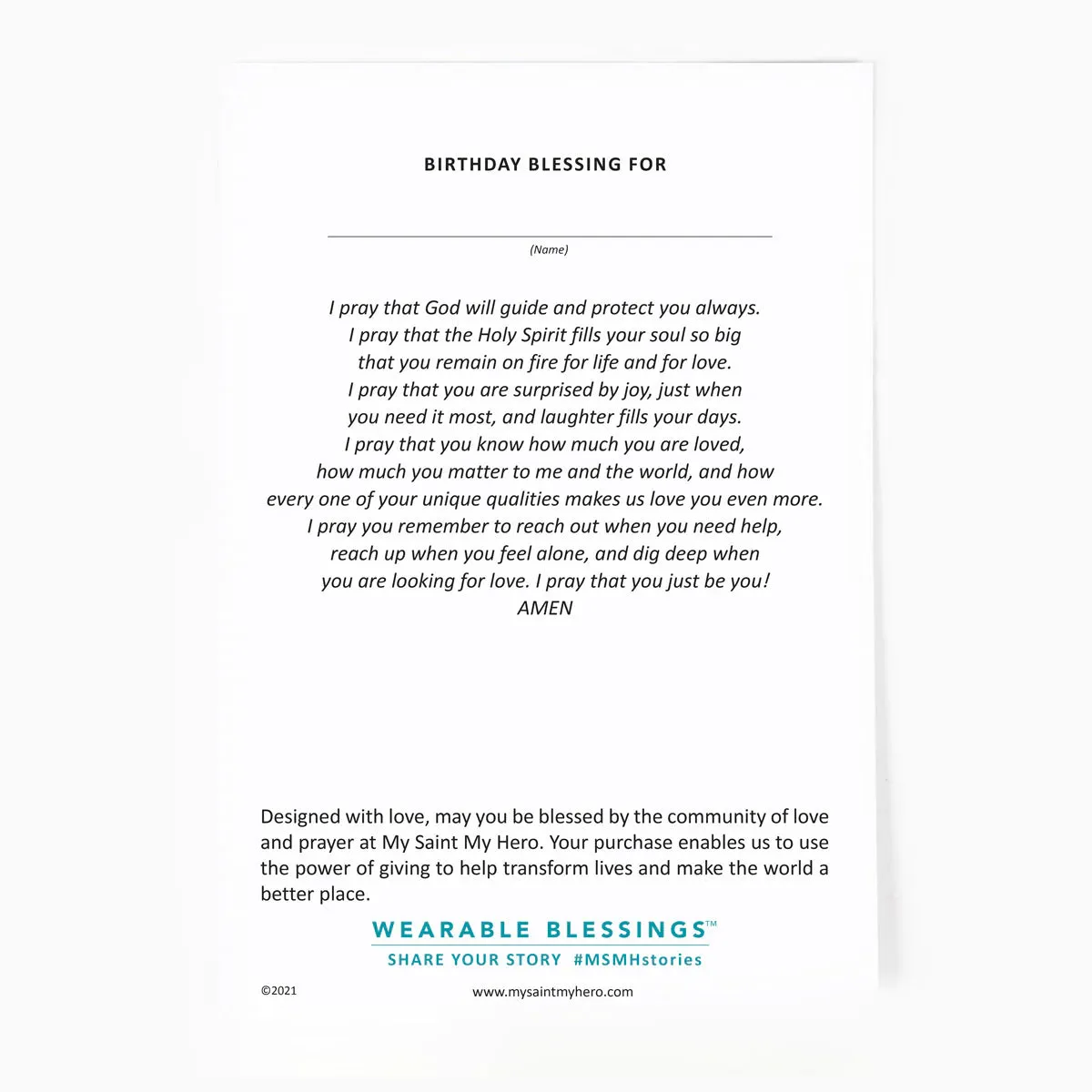 Birthday Blessing Bracelet