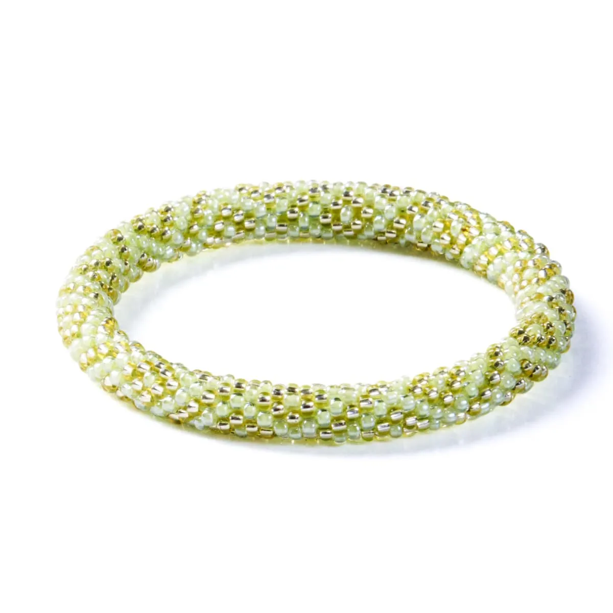 Bitter Lemon | Himalayan Glass Bead Bracelet