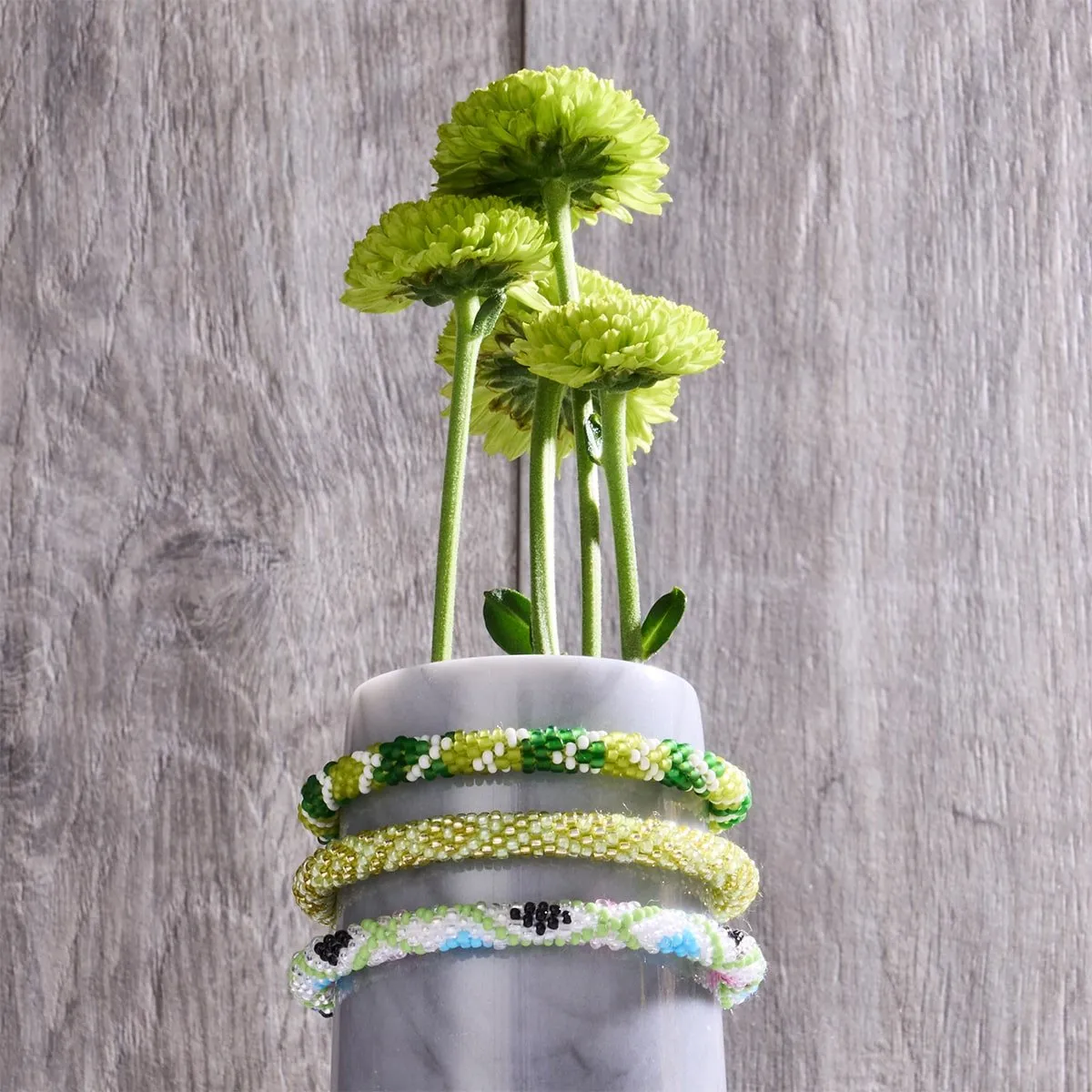 Bitter Lemon | Himalayan Glass Bead Bracelet