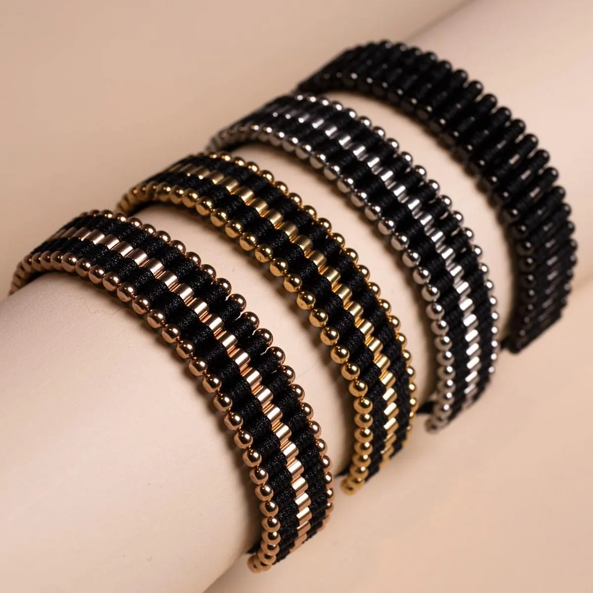 Black | 18k Rose Gold | Amici Bracelet