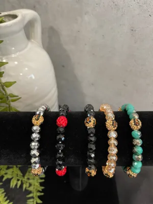Blingy Bracelets With Accent Beads