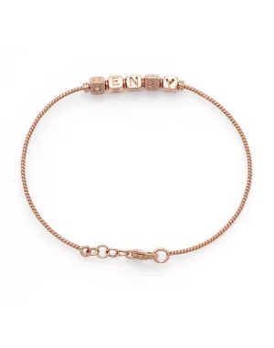 Block Bracelet - 18 kt Rose Gold