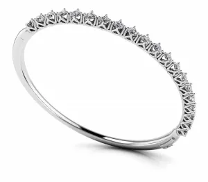 Blossoming Florals Lab-Grown Diamond Bangle with 2.10 ct.(finished) 3mm