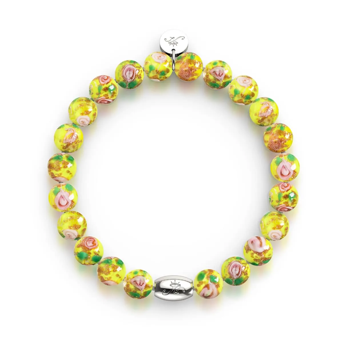 Blue Daffodil | .925 Sterling Silver | Firefly Glass Garden Bracelet