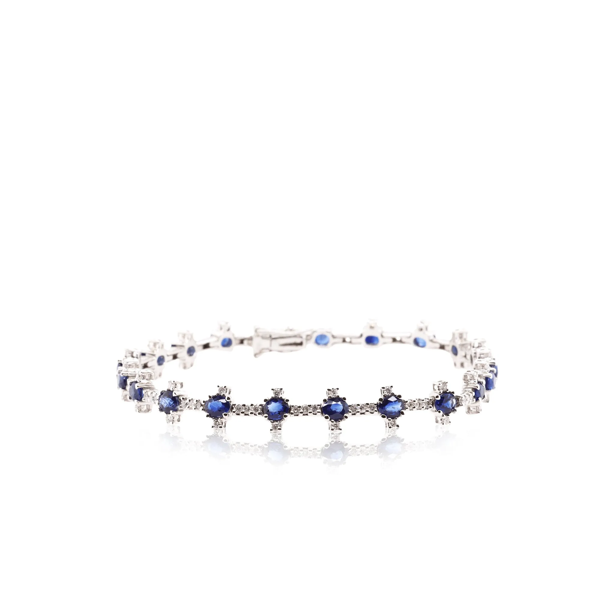 Blue Sapphire & Diamond Bracelet
