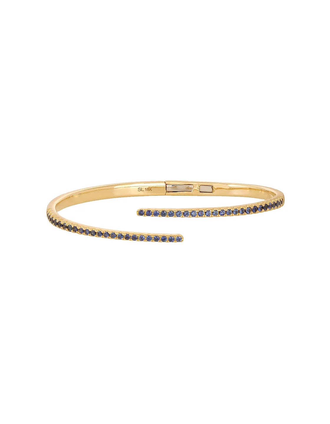 Blue Sapphire Hinge Bangles
