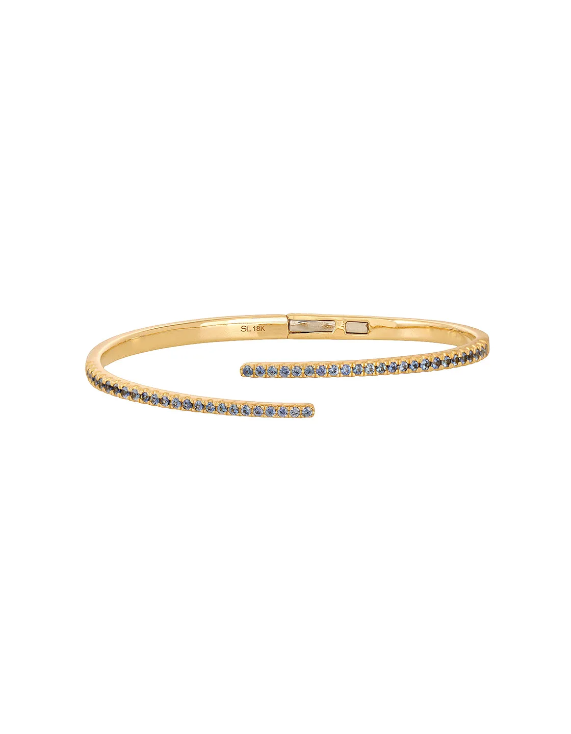 Blue Sapphire Hinge Bangles