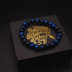 Blue Tiger Eye Bead Bracelet