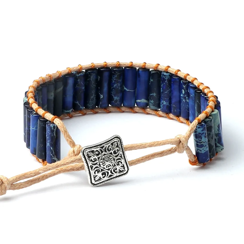 Bohemian Cylinder Emperor Stone Bracelet Vintage