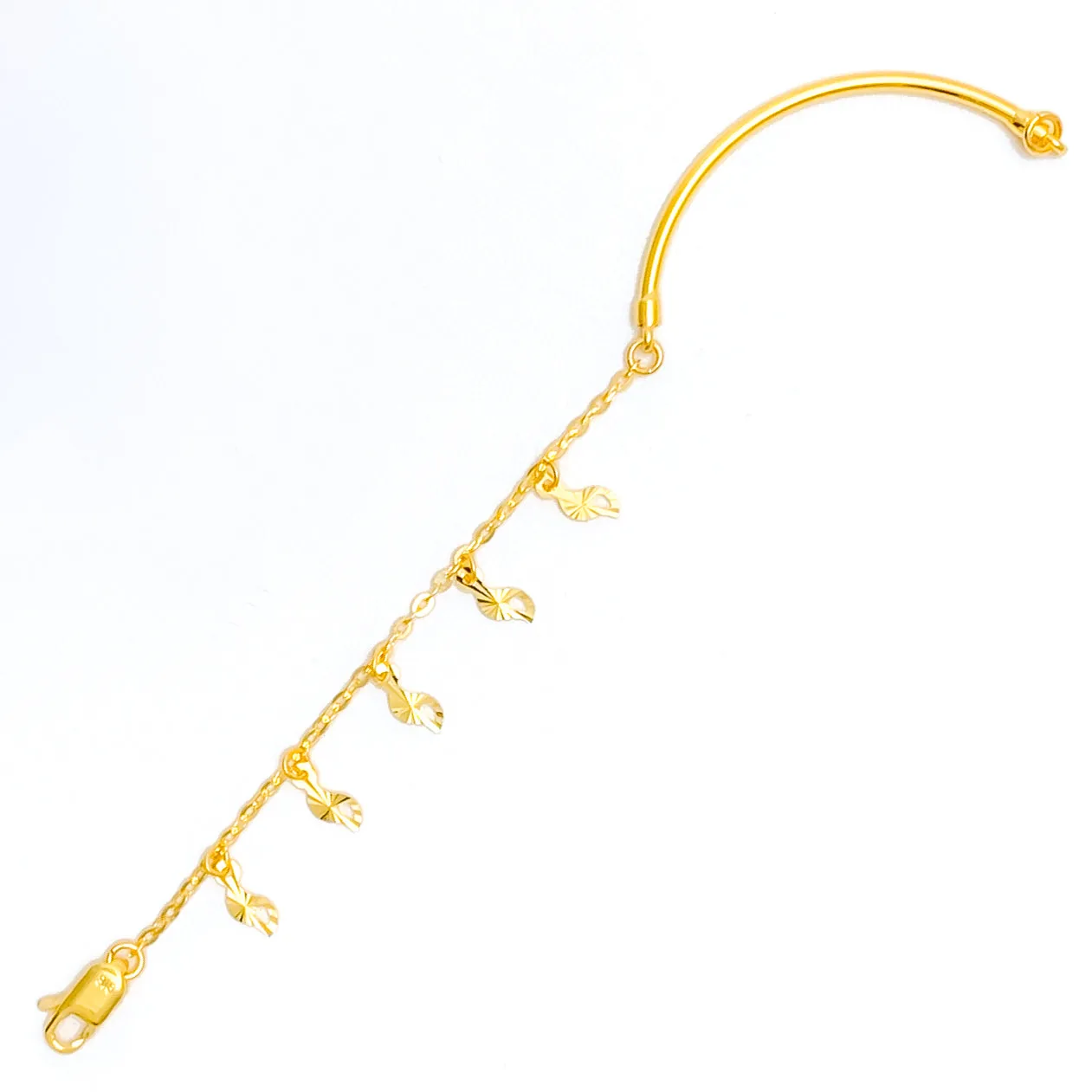 Bold Dangling 22k Gold Baby Bracelet