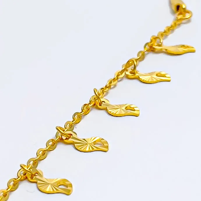 Bold Dangling 22k Gold Baby Bracelet