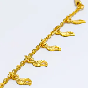 Bold Dangling 22k Gold Baby Bracelet