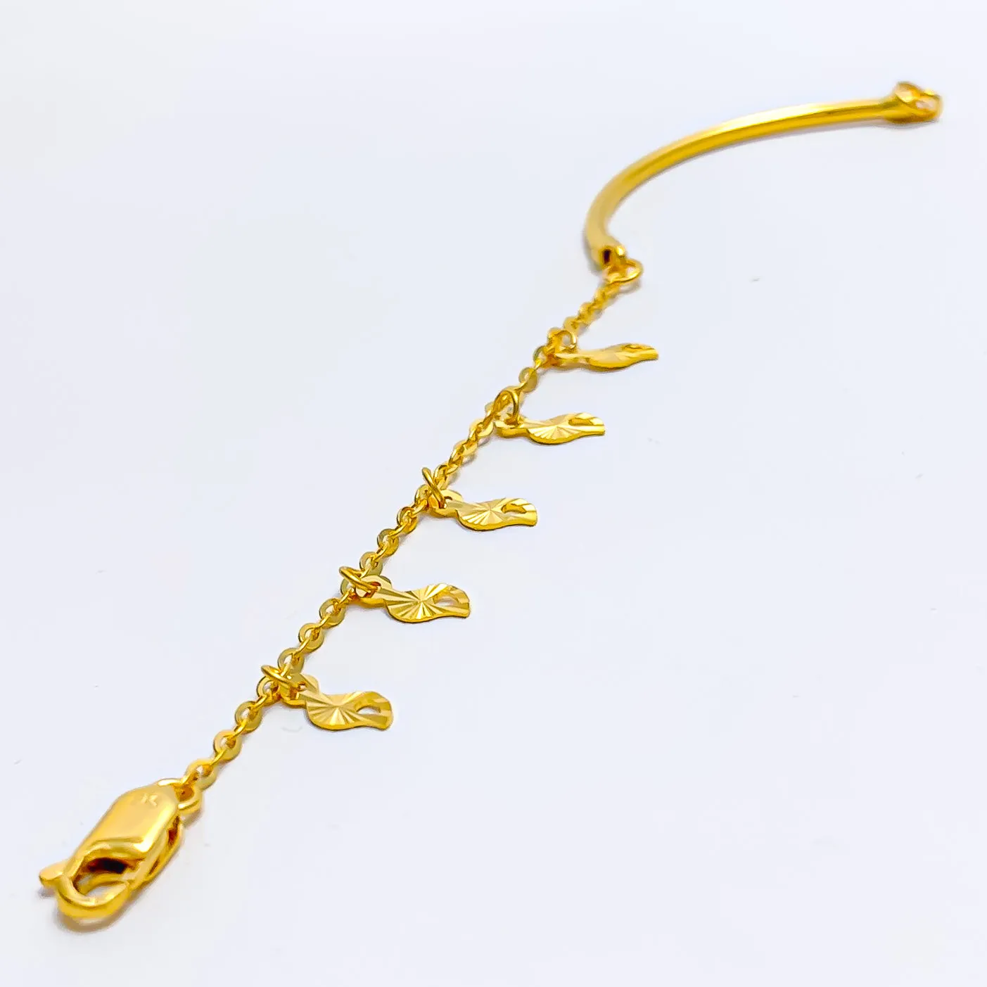 Bold Dangling 22k Gold Baby Bracelet