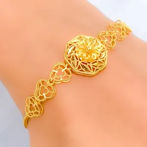 Bold Elevated 21k Gold Bracelet