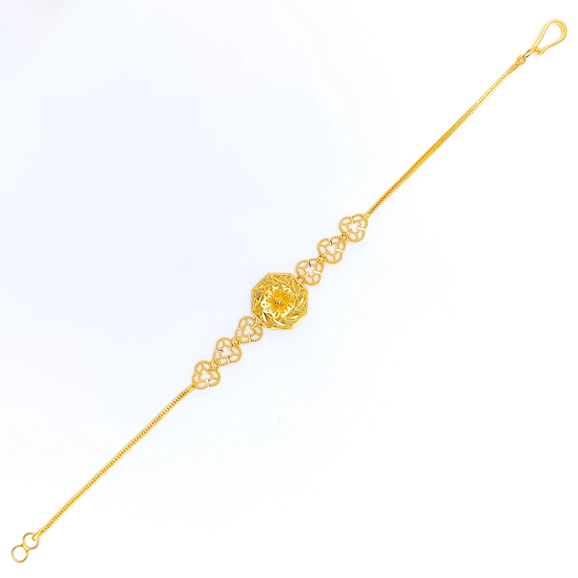 Bold Elevated 21k Gold Bracelet